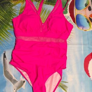 Vibrant Pink One-Piece Swimsuit new without tags